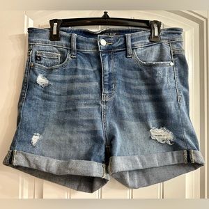 Judy Blue Distressed Jean Shorts - Blue